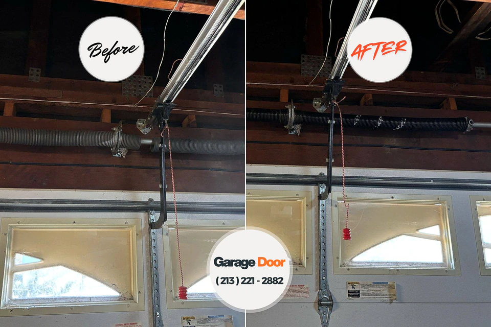 Before and after: garage door repair Rawls Springs, MS
